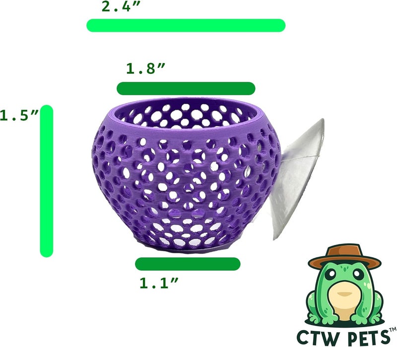 CTWPets Store Betta Bulb Hide | Betta Rest Fish Tank Ornament | Aquarium Cave with Suction Cup for Small Fish Tank, Betta Habitat, Shrimp Hideout, Aquatic Decor (Lavender Bliss) - Image 3
